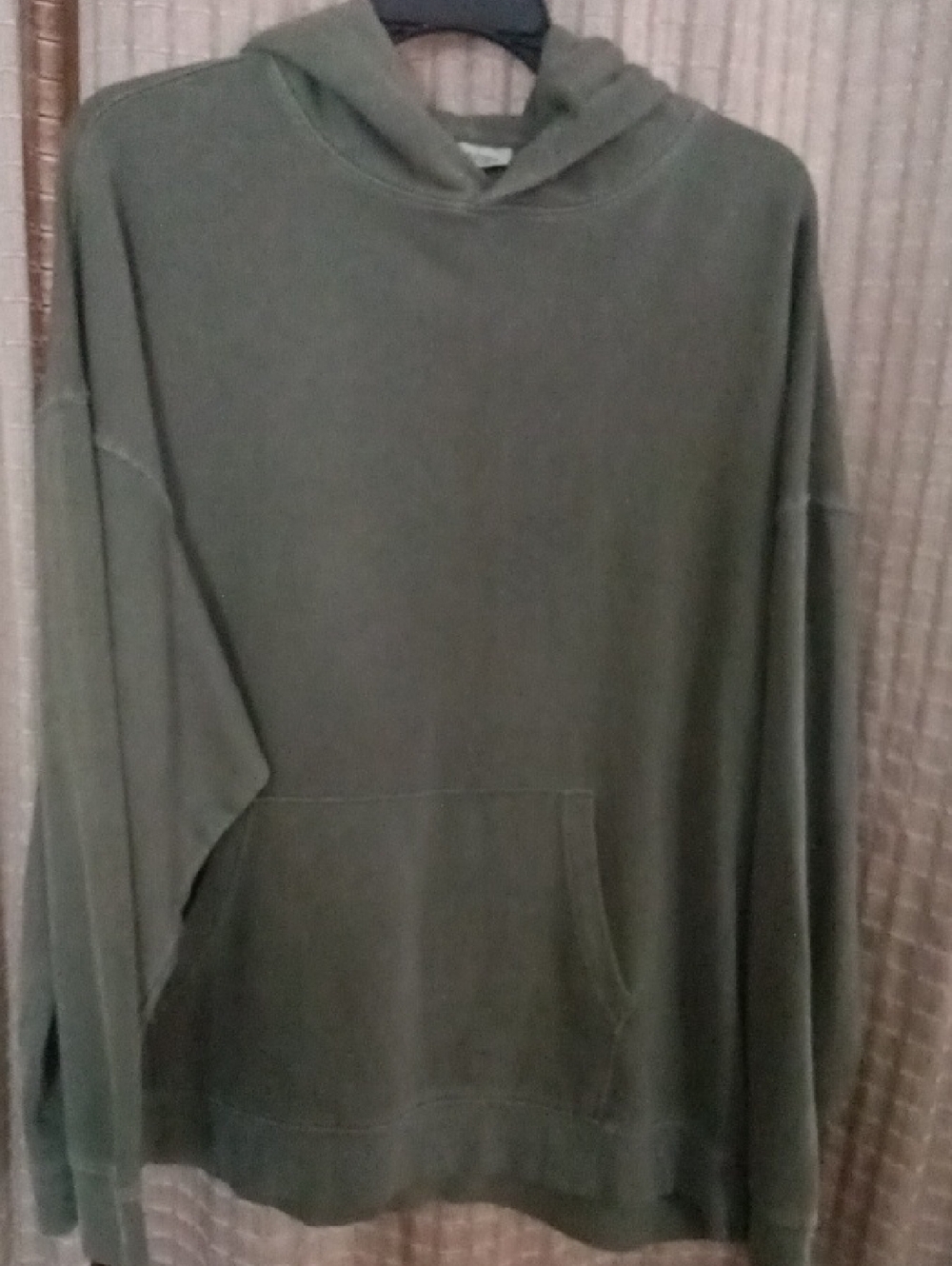 Men's Olive Green Hooded Pullover Sweatshirt